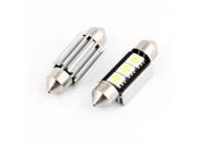 Unique Bargains 2pcs 39mm Festoon NO Error White 5050 SMD 3 LED Car Map Light Lamp