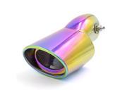 Unique Bargains Colorful Stainless Steel Netty Oval Slant Cut Exhaust Pipe Muffler Tip for Cruze