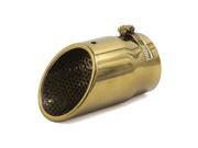 Unique Bargains 150mm Long 78mm Inlet Oval Rear Exhaust Pipe Muffler Tip Gold Tone for Audi A6L