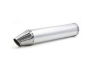 515mm Length Sliver Tone Stainless Steel Exhaust Muffler Silencer for Motorcycle