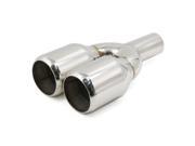 48mm Inlet Welding Dual Round Tip Racing Sport Car Tail Exhaust Muffler Pipe