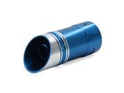 Unique Bargains Universal Blue Aluminum Oval Slanted Tip Exhaust Extension Pipe Muffler for Car