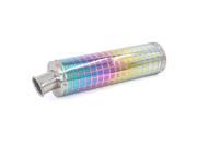 Colorful Square Grid Pattern Round Outlet Motorcycle Exhaust Pipe Muffler 55mm