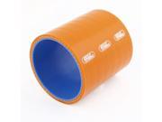 Unique Bargains Orange Silicone Straight Hose Coolant Radiator Water Pipe 63mm Inner Dia for Car