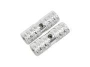 2 Pcs Sliver Tone Non slip Cycling Bike Bicycle Axle Foot Pegs 9mm Thread Dia