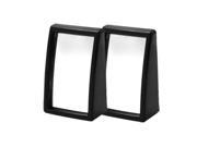 Unique Bargains 2 Pcs Black Car Side Maxi Veiw Convex Blind Spot Mirrors