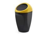Unique Bargains Yellow Black Plastic Trash Rubbish Garbage Bin Case Can for Auto Car Vehicle