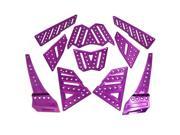 Unique Bargains 10 in 1 Purple Aluminum Alloy Antislip Motorcycle Foot Pedals for Yamaha RSZ