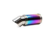 Colorful Stainless Steel Bent Angle Exhaust Muffler Silencer 54mm Inlet Dia