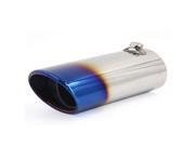 Unique Bargains Titanium Blue Stainless Steel Pipe Silencer Exhaust Muffler for Corolla X Trail