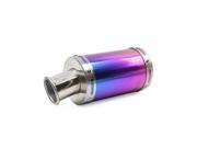 Universal Colorful Round Rolled Outlet Motorbike Exhaust Pipe Muffler 55mm Inlet