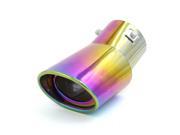 Unique Bargains Universal Colorful Bent Slanted Cut Exhaust Pipe Muffler Tip 73mm Inlet Dia