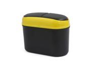 Unique Bargains Car Trash Rubbish Can Garbage Dust Dustbin Box Case Holder Bin Hook Black Yellow