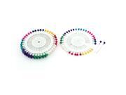 Dressmaker Sewing Corsage Faux Pearl Headed Pins Needles Multicolor 160 Pcs
