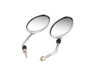 Unique Bargains 2pcs Silver Tone Angle Adjustable Rearview Mirror for Motorcycle