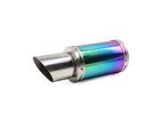 Colorful Stainless Steel Oval Tip Motorbike Exhaust Pipe Muffler 170mm x 100mm