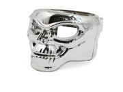 Skull Shape Car Auto Vent Mount Cup Drink Can Bottle Holder Silver Tone