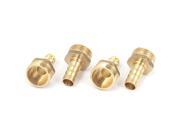 1 2BSP Male Thread 10mm Inner Dia Brass Hose Barb Coupler Fitting Connector 4pcs
