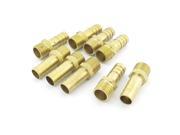 Unique Bargains 9 Pcs 1 4 PT Male to 10mm Hex Nipple Fitting Pipe Connector