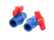 20mm to 20mm Handle Full Port Pipe Connector Adapter U PVC Ball Valve 2Pcs