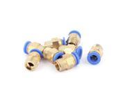 Metal Straight Thread Pipe Joint Pneumatic Quick Connect Fittings 8 Pcs