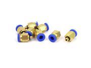 6mm Tube M5 Male Straight Pneumatic Push In Quick Connect Fitting Coupler 8pcs