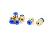 6pcs Straight Quick Pneumatic Fittings Connector 6mm x 1 4BSP Male Thread