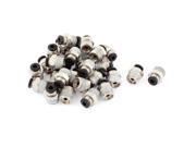 Unique Bargains 30 Pcs 1 4BSP Male Thread Push In Joint Pneumatic Connector Quick Fittings