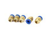 10mm to 1 4BSP Male Thread Pneumatic Tubing Push In Quick Fittings 5pcs