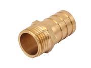 1 2 BSP Male Thread 19mm Barb Hose Tubing Fitting Connector Adapter Gold Tone