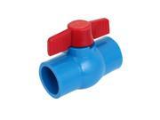 Unique Bargains Water Supply 40mm to 40mm Full Port U PVC Ball Valve Pipe Fitting Blue Red