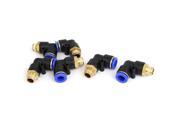 10mm Tube 1 4BSP Male Thread Elbow Union Quick Connect Fittings Coupler 6pcs