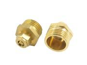 Unique Bargains 2pcs Brass Tone 1 2PT Thread 6mm Air Hose Piping Quick Joint Connector