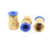 3 Pcs 1 4 BSP Thread to 8mm Push in Pneumatic Air Quick Connect Tube Fitting