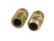 Unique Bargains 2 Pcs 3 4 to 3 4 PT Equal Thread Pipe Fittings Hex Nipples Connectors