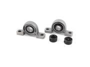 Unique Bargains 2 Pcs Zinc Alloy 10mm Mounted Self aligning Ball Bearing Pillow Block UP000