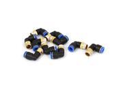 10pcs 1 4BSPx8mm Male Thread Push In One Touch to Connect Elbow Fittings PL8 02