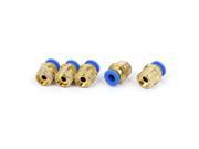 6mm Tube 1 4BSP Male Thread Straight Quick Pneumatic Fittings Connector 5pcs