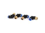 10mm to 3 8BSP Male Thread Push In Joint L Shape Pneumatic Quick Fittings 4pcs