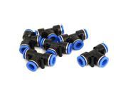 12mm to 12mm Pneumatic Tee Union Connector Tube Quick Release Fitting 6pcs