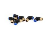 10mm to 3 8BSP Male Thread Push In Joint L Shape Pneumatic Quick Fittings 6pcs