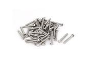Unique Bargains M5 x 35mm Stainless Steel Fully Thread Fasteners Hex Hexagon Screws Bolts 50PCS