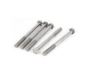 Unique Bargains M10 x 120mm Stainless Steel Partially Thread Hex Hexagon Screws Bolts 5PCS