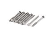 Unique Bargains M8 x 100mm Stainless Steel Partially Thread Hex Hexagon Screws Bolts 10PCS