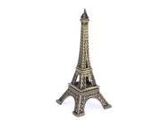 Retro France Miniature Eiffel Tower Sculpture Model Decor Bronze Tone 15cm High