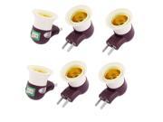 AU US Plug On Off E27 Screw Light Bulb Base Lamp Holder Socket Adapter 6 Pcs