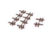 Wooden Manmade Scenery Handicraft Furnishing Articles Coffee Color 10pcs