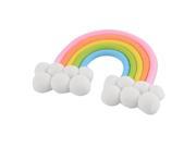 Party Rubber Mini Rainbow Shaped with Clouds Decor Manmade Scenery Ornament