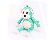 Unique Bargains Metal Ball Chain Dotted Pattern Bag Ornament Monkey Doll Toy Pendant Green