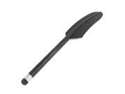 Compact Black Plastic Feather Shape Screen Touch Stylus Pen for Phone